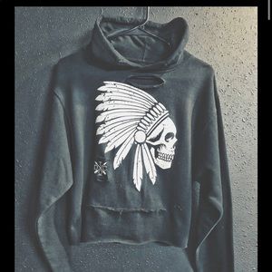 The Drive Apache Indian Skull Hoodie Sweatshirt